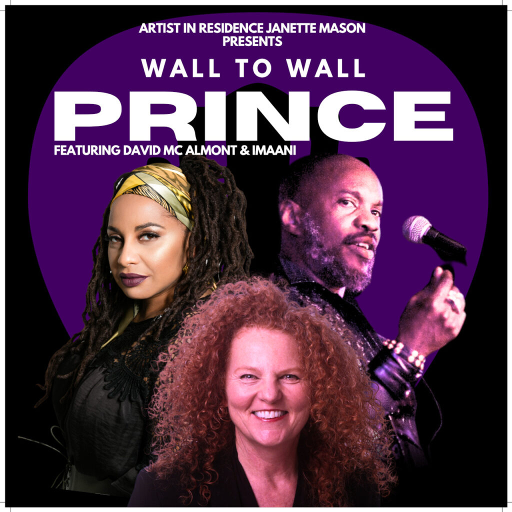 This is a picture of the poster for Wall To Wall Prince at The Exchange Sept 20/21