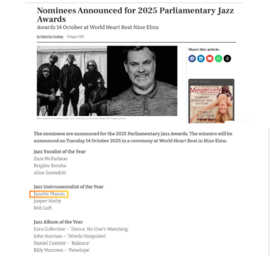 Uk Jazz News Parliamentary Jazz Awards announcement